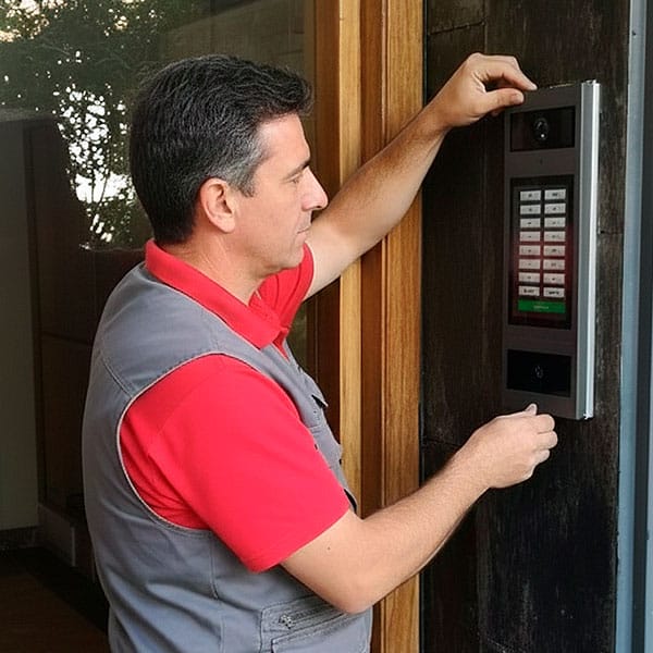 Instalación profesional de un monitor de videoportero digital de última generación